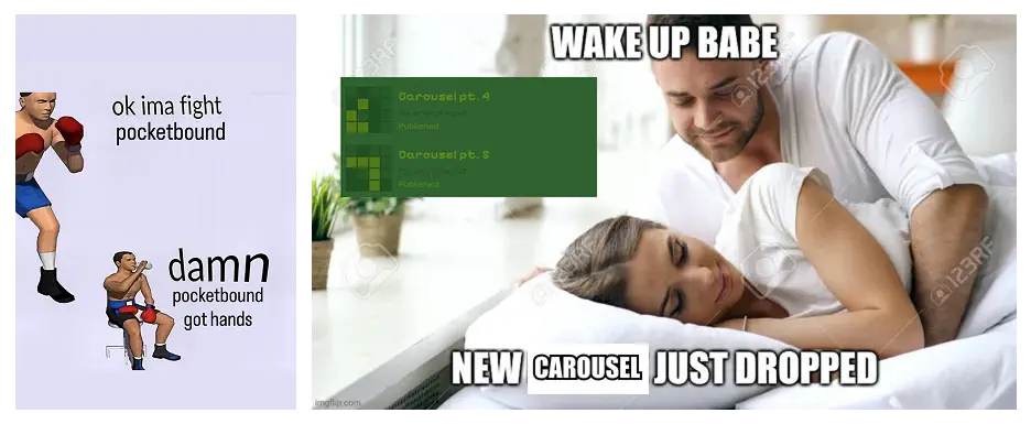 Memes created for Pocketbound