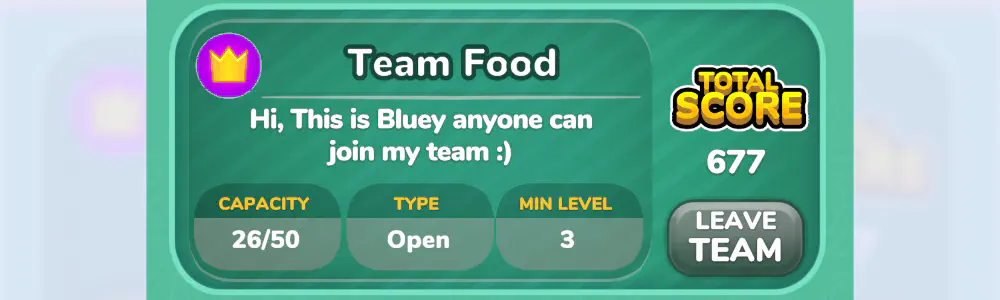 Players can join teams in Merge Chef 3D by Kyoso Interactive.