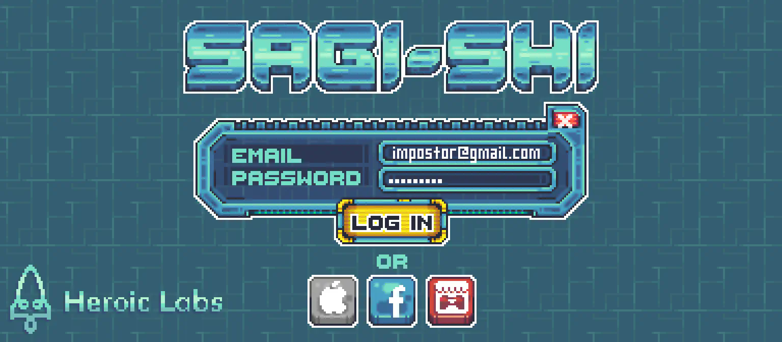 Sagi-shi login screen