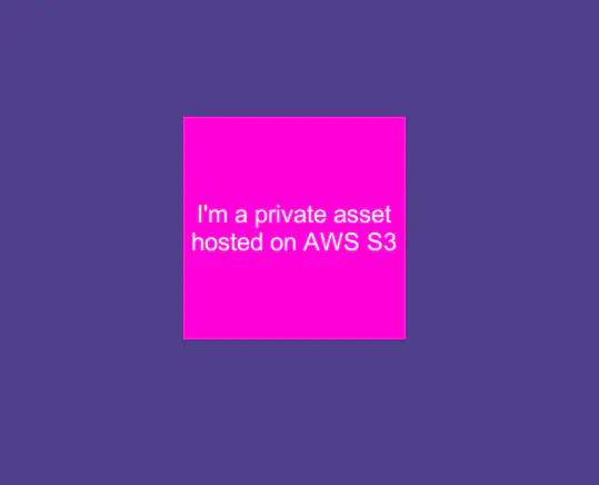 Privately hosted Addressable asset at runtime