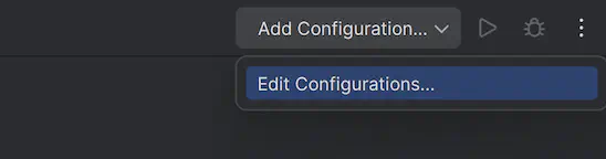 Opening GoLand Run/Debug Configurations