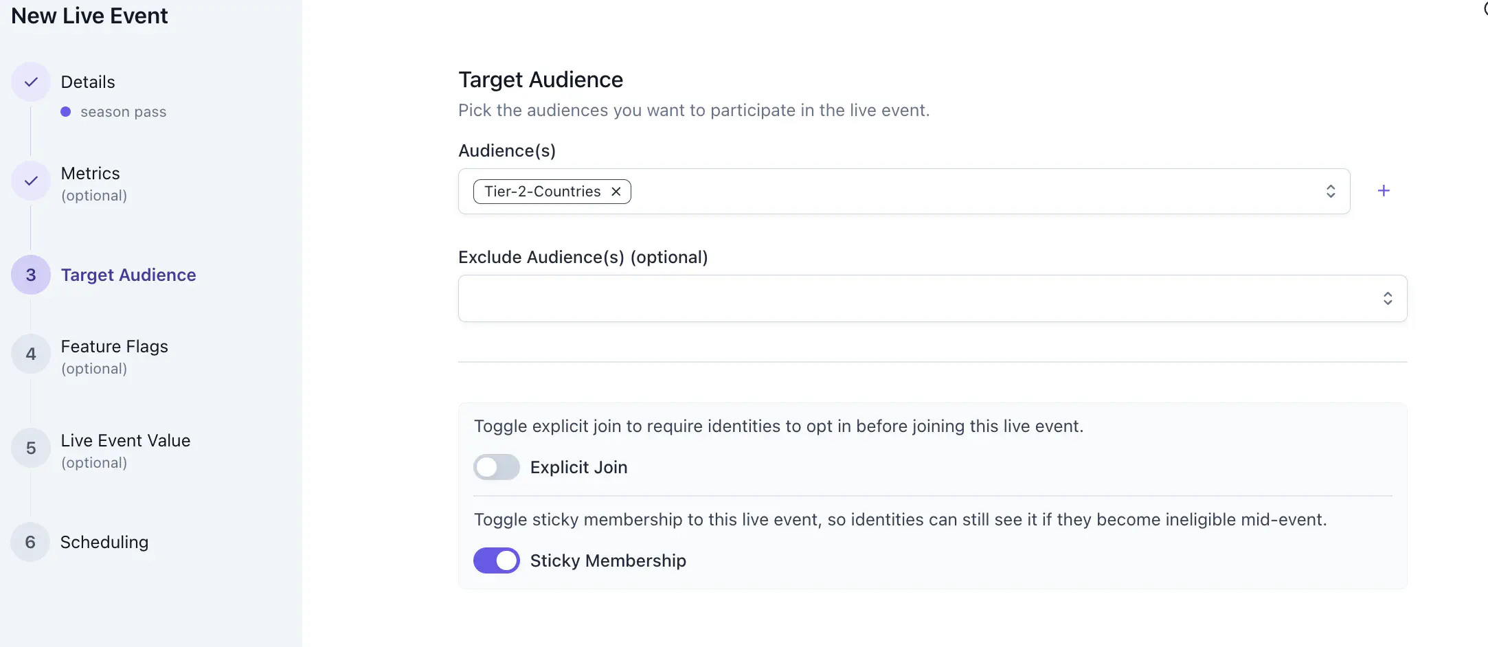 flexible join live events