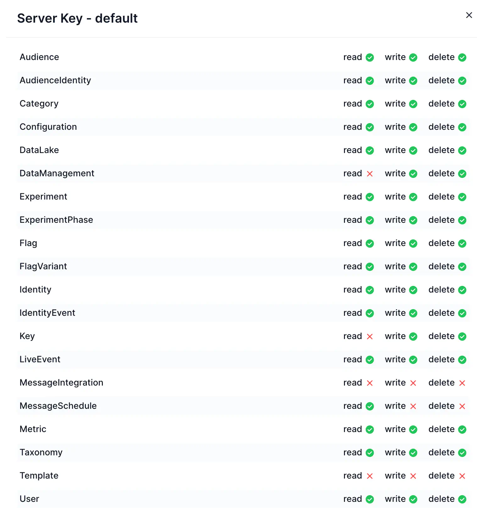 Create a new server key