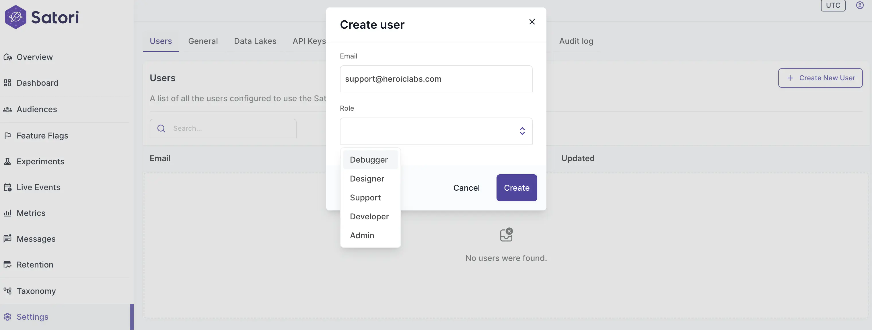 Creating a new user